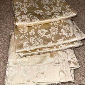1 Ivory 48 x 85 Springs Global Floral Plant Window Curtain Panel